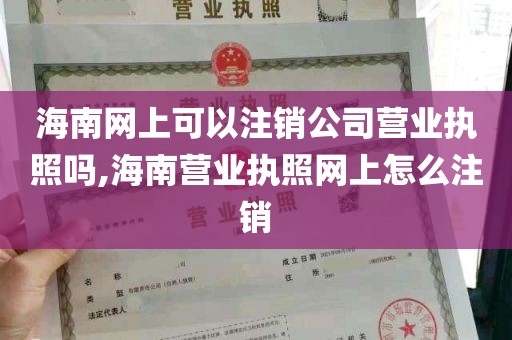 海南网上可以注销公司营业执照吗,海南营业执照网上怎么注销