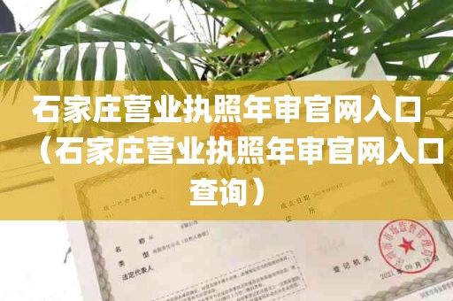 石家庄营业执照年审官网入口（石家庄营业执照年审官网入口查询）