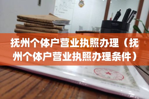 抚州个体户营业执照办理（抚州个体户营业执照办理条件）