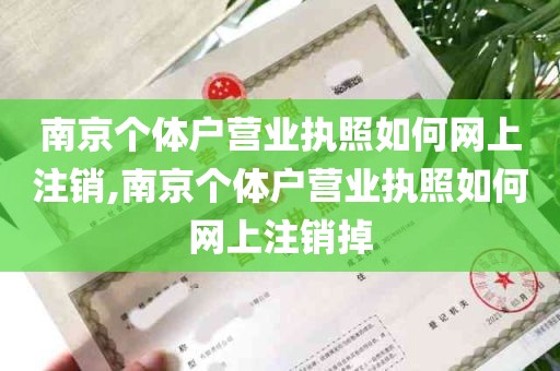 南京个体户营业执照如何网上注销,南京个体户营业执照如何网上注销掉