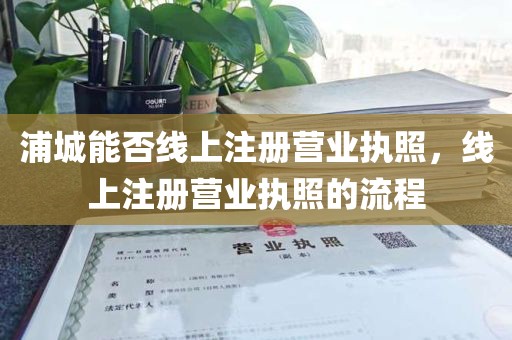 浦城能否线上注册营业执照，线上注册营业执照的流程
