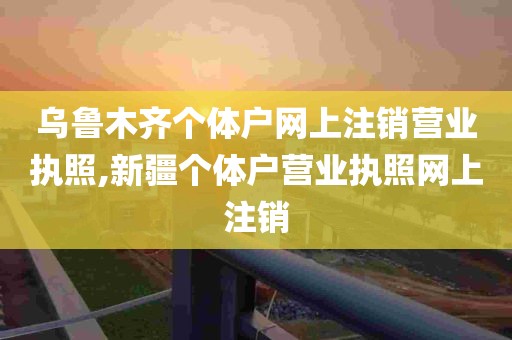 乌鲁木齐个体户网上注销营业执照,新疆个体户营业执照网上注销