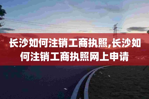 长沙如何注销工商执照,长沙如何注销工商执照网上申请