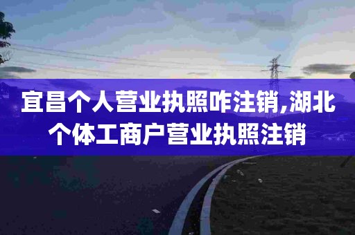 宜昌个人营业执照咋注销,湖北个体工商户营业执照注销