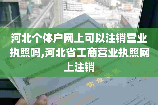 河北个体户网上可以注销营业执照吗,河北省工商营业执照网上注销