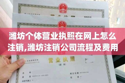 潍坊个体营业执照在网上怎么注销,潍坊注销公司流程及费用