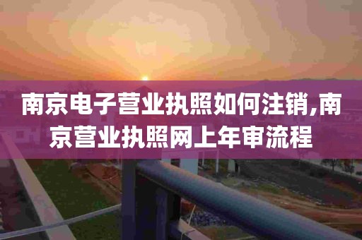 南京电子营业执照如何注销,南京营业执照网上年审流程