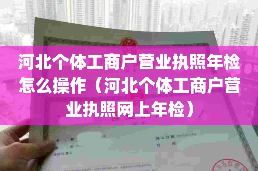 河北个体工商户营业执照年检怎么操作（河北个体工商户营业执照网上年检）