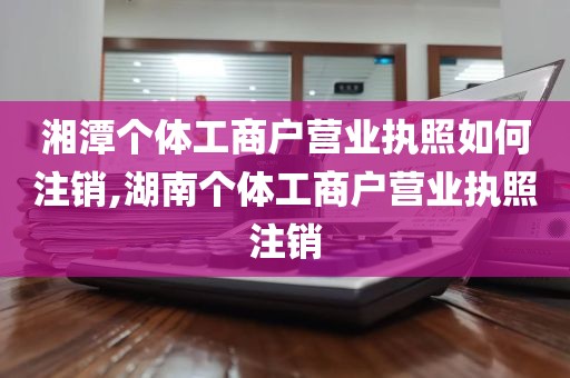 湘潭个体工商户营业执照如何注销,湖南个体工商户营业执照注销