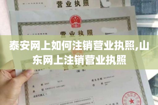 泰安网上如何注销营业执照,山东网上注销营业执照