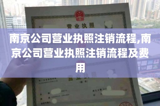 南京公司营业执照注销流程,南京公司营业执照注销流程及费用