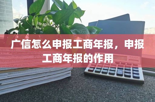 广信怎么申报工商年报，申报工商年报的作用