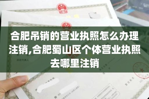 合肥吊销的营业执照怎么办理注销,合肥蜀山区个体营业执照去哪里注销