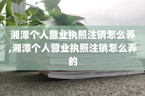 湘潭个人营业执照注销怎么弄,湘潭个人营业执照注销怎么弄的