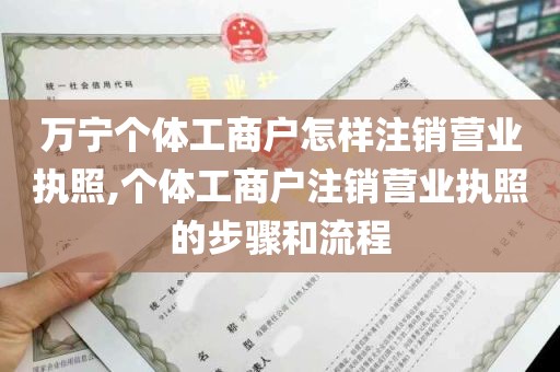 万宁个体工商户怎样注销营业执照,个体工商户注销营业执照的步骤和流程