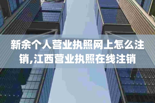 新余个人营业执照网上怎么注销,江西营业执照在线注销