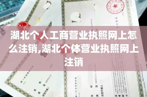 湖北个人工商营业执照网上怎么注销,湖北个体营业执照网上注销