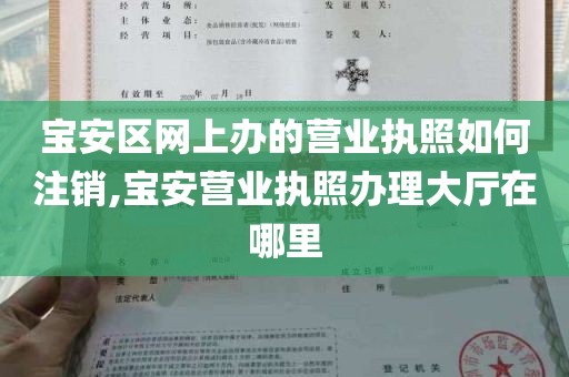 宝安区网上办的营业执照如何注销,宝安营业执照办理大厅在哪里