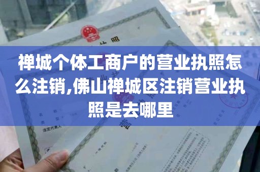 禅城个体工商户的营业执照怎么注销,佛山禅城区注销营业执照是去哪里