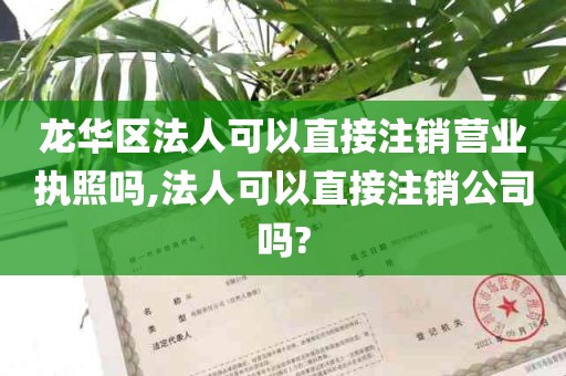 龙华区法人可以直接注销营业执照吗,法人可以直接注销公司吗?