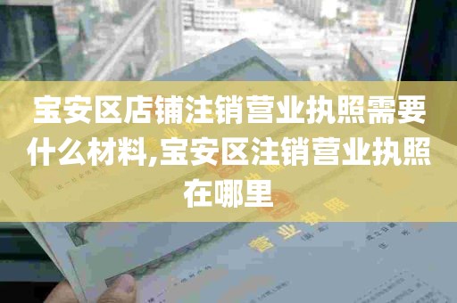 宝安区店铺注销营业执照需要什么材料,宝安区注销营业执照在哪里