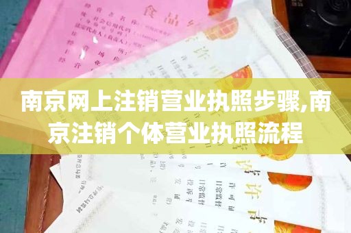 南京网上注销营业执照步骤,南京注销个体营业执照流程