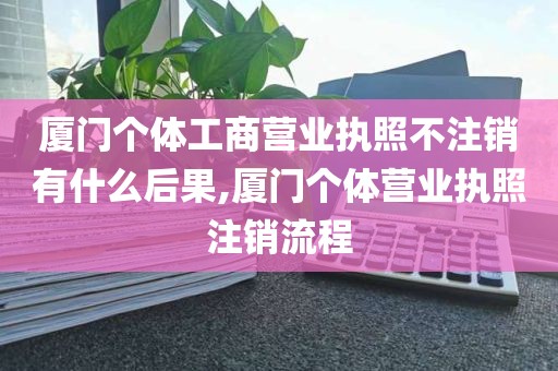 厦门个体工商营业执照不注销有什么后果,厦门个体营业执照注销流程