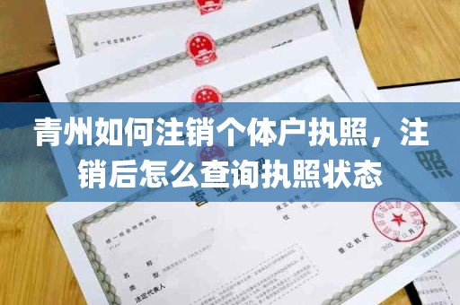 青州如何注销个体户执照，注销后怎么查询执照状态