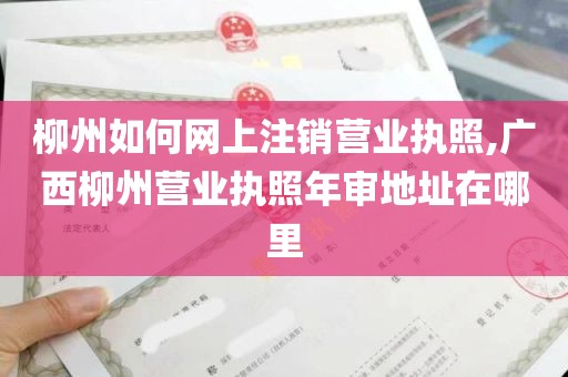柳州如何网上注销营业执照,广西柳州营业执照年审地址在哪里