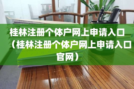 桂林注册个体户网上申请入口（桂林注册个体户网上申请入口官网）