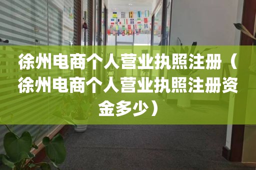 徐州电商个人营业执照注册（徐州电商个人营业执照注册资金多少）