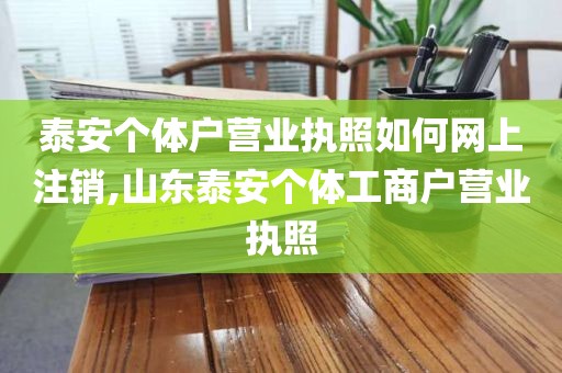 泰安个体户营业执照如何网上注销,山东泰安个体工商户营业执照