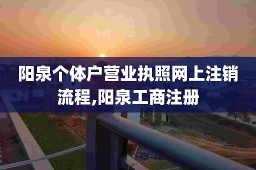 阳泉个体户营业执照网上注销流程,阳泉工商注册