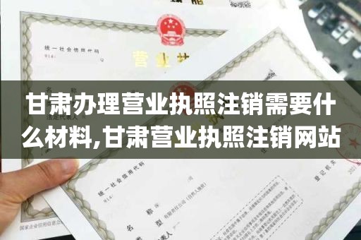 甘肃办理营业执照注销需要什么材料,甘肃营业执照注销网站