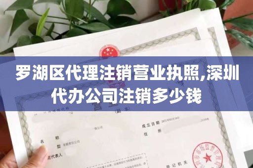 罗湖区代理注销营业执照,深圳代办公司注销多少钱