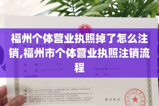 福州个体营业执照掉了怎么注销,福州市个体营业执照注销流程