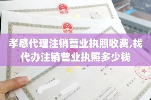 孝感代理注销营业执照收费,找代办注销营业执照多少钱