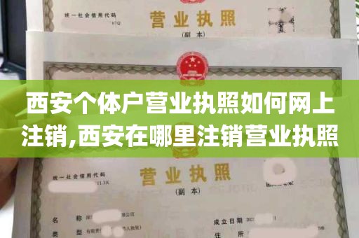 西安个体户营业执照如何网上注销,西安在哪里注销营业执照