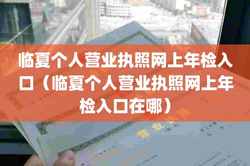 临夏个人营业执照网上年检入口（临夏个人营业执照网上年检入口在哪）