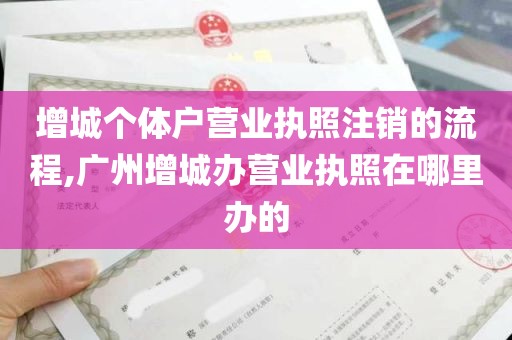 增城个体户营业执照注销的流程,广州增城办营业执照在哪里办的