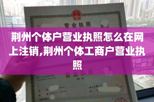荆州个体户营业执照怎么在网上注销,荆州个体工商户营业执照