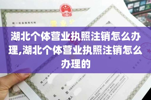 湖北个体营业执照注销怎么办理,湖北个体营业执照注销怎么办理的