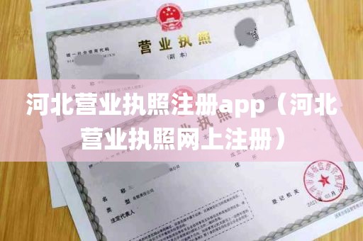 河北营业执照注册app（河北营业执照网上注册）