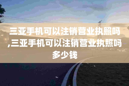 三亚手机可以注销营业执照吗,三亚手机可以注销营业执照吗多少钱