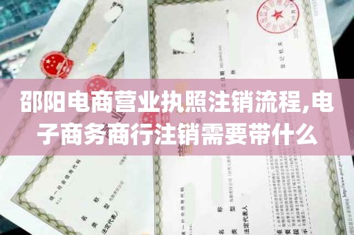 邵阳电商营业执照注销流程,电子商务商行注销需要带什么