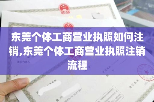 东莞个体工商营业执照如何注销,东莞个体工商营业执照注销流程