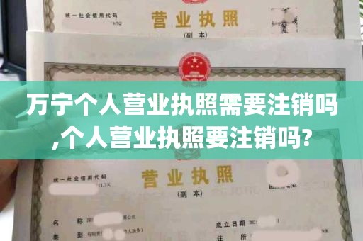 万宁个人营业执照需要注销吗,个人营业执照要注销吗?