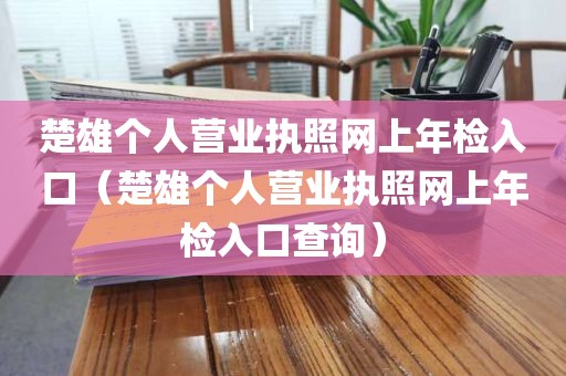 楚雄个人营业执照网上年检入口（楚雄个人营业执照网上年检入口查询）