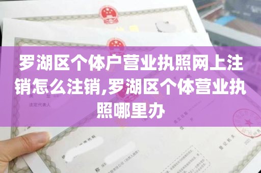 罗湖区个体户营业执照网上注销怎么注销,罗湖区个体营业执照哪里办