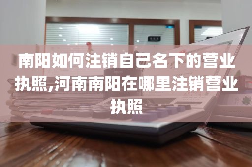 南阳如何注销自己名下的营业执照,河南南阳在哪里注销营业执照